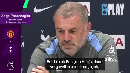 Descargar video: Postecoglou lauds 'under pressure' Ten Hag ahead of Old Trafford clash