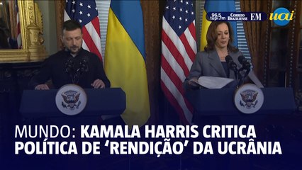 Mundo: Kamala Harris critica política de 'rendição' da Ucrânia