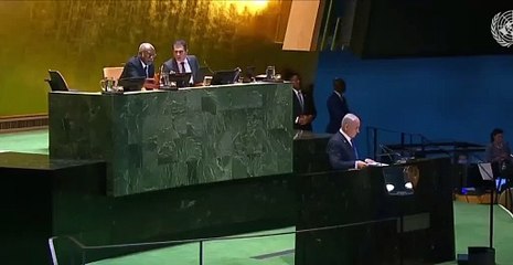 Katil Netanyahu’ya soğuk duş! BM kürsüsünde neye uğradığını şaşırdı