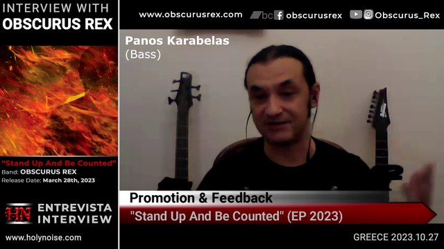 🔴 Interview with Panos Karabelas (Bass) from OBSCURUS REX #Metal from #Greece #InnerFire @Obscurus_Rex