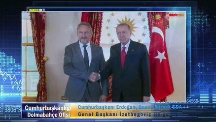 Cumhurbaşkanı Erdoğan, Bosna Hersek SDA Genel Başkanı İzetbegoviç ile görüştü