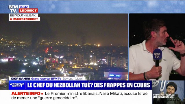 Liban: les images en direct d'un bombardement dans la banlieue sud de Beyrouth