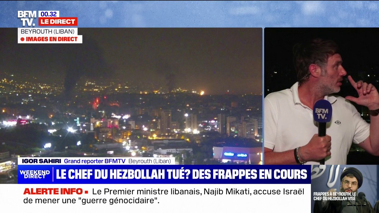 Liban: les images en direct d'un bombardement dans la banlieue sud de Beyrouth