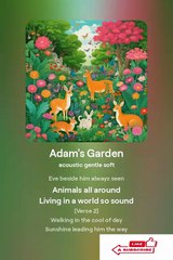 Adam in the garden green poem For kids