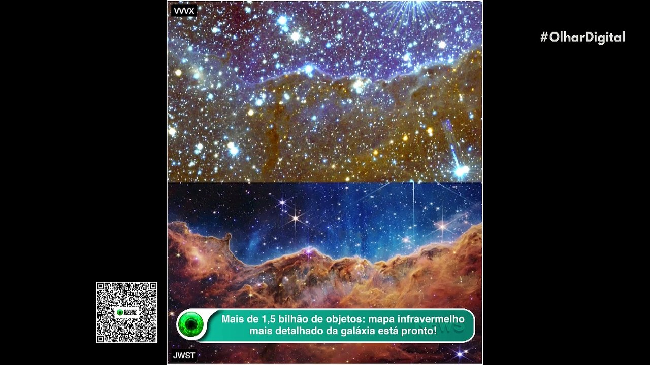 Mais de 1,5 bilhão de objetos mapa infravermelho mais detalhado da galáxia está pronto!