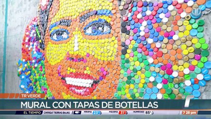 TR Verde: Murales con tapas de botellas