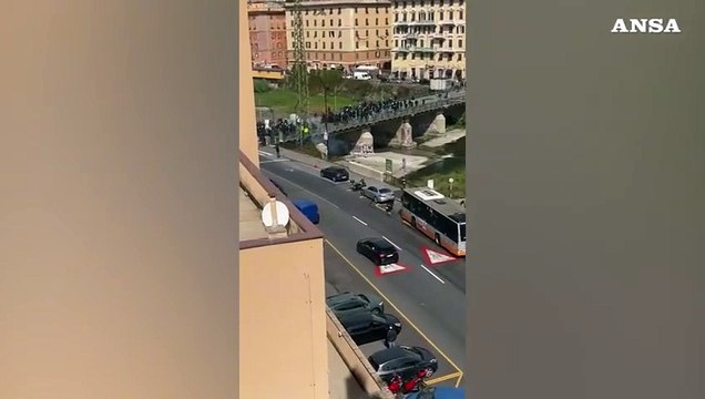 Genova, tafferugli allo stadio Ferraris in vista del derby di Coppa Italia