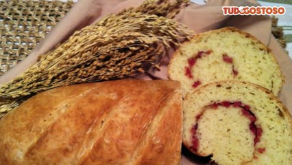 Pão caseiro recheado com calabresa