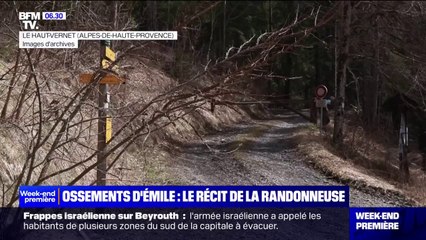 "Je prends l'initiative de le ramasser": le récit de la randonneuse qui a découvert le crâne d'Emile