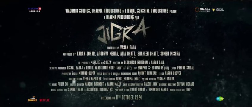 JIGRA - OFFICIAL THEATRICAL TRAILER - Alia Bhatt - Vedang Raina - Vasan Bala - 11th October