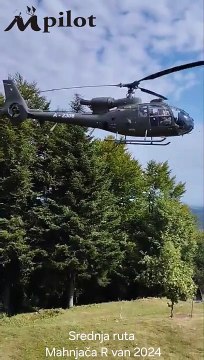 emGAZELA H-45 (SA342) Soko - Srednja ruta Velika Mahnjača Relej van Željezno Polje S24+ 2024