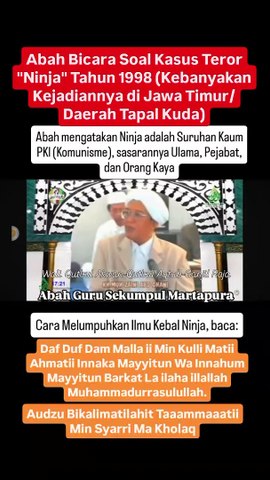 Abah Guru Sekumpul Bicara Tentang Penangkal Teror Ninja