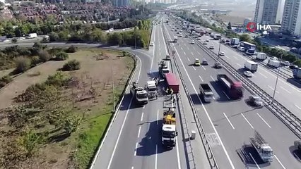 Avcılar Gişeleri Mevkiinde Tır Devrildi, Yol Trafiğe Kapandı