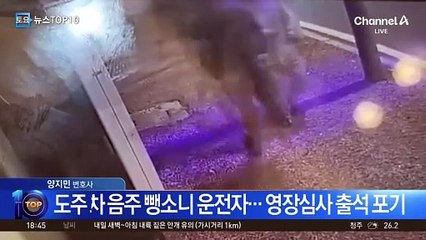 외제차 음주 뺑소니 운전자, 영장심사 출석 포기