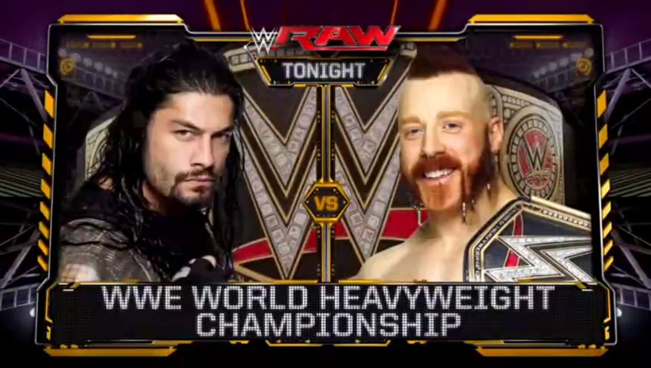 WWE Raw 12.14.2015 - Roman Reigns vs Sheamus (Career vs Title Match, WWE World Heavyweight Championship)