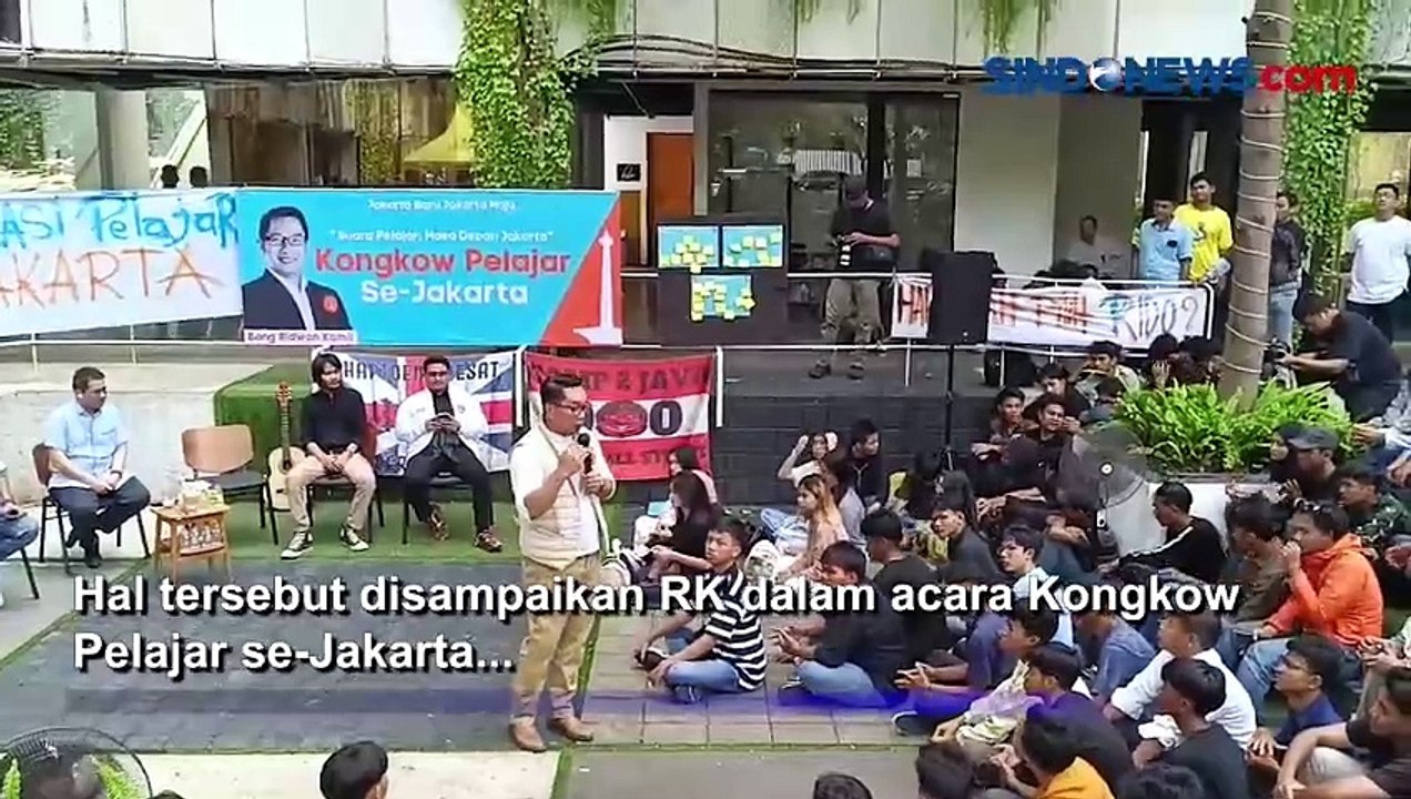 Kongkow Pelajar se-Jakarta, Ridwan Kamil Janji Bakal Beri Kemudahan Nonton Persija di Stadion