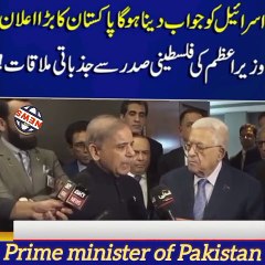 Prime minister of Pakistan meeting with Palestine president Mahmood abas