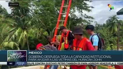 Gobierno mexicano  despliega su capacidad institucional para ayudar a las víctimas del huracán John