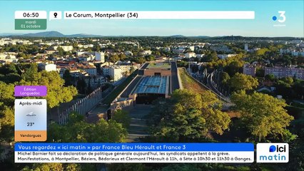 01/10/2024 - ICI Matin France Bleu Hérault en vidéo