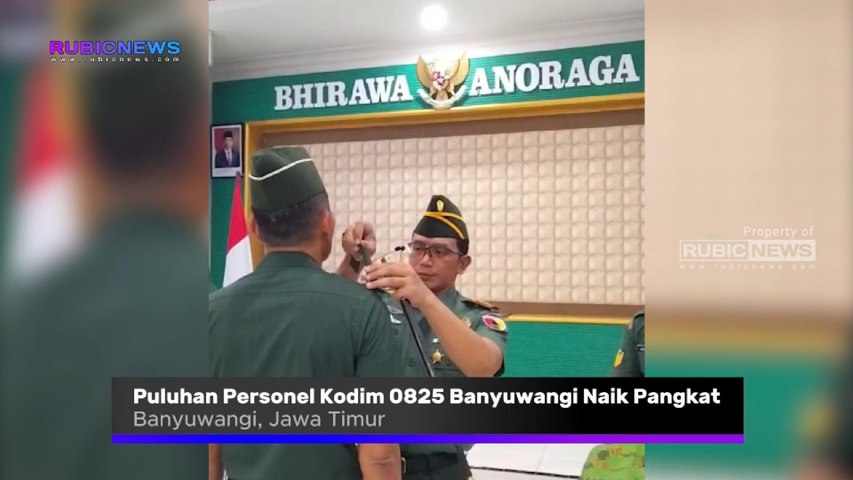 Puluhan Personel Kodim 0825 Banyuwangi Naik Pangkat, Ini Pesan Mendalam yang Disampaikan Letkol Arh Joko Sukoyo