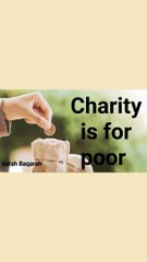 Charity is for poor people