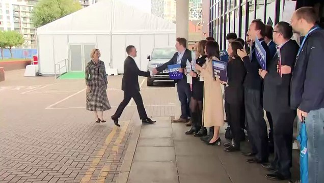 Robert Jenrick arrives at Conservative Party conference