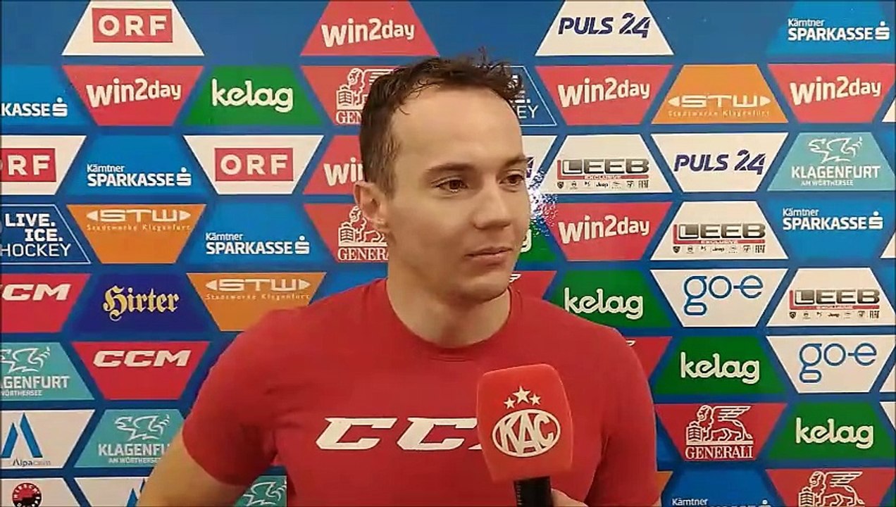 Clemens Unterweger (KAC) vor dem Spiel gegen den VSV