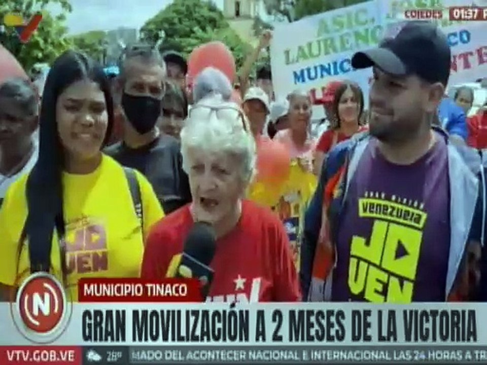 Cojedes | Habitantes de Tinaco marchan en apoyo al pdte. Nicolás Maduro a 2 meses de la victoria