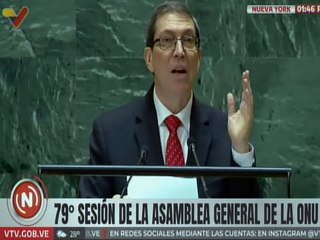 Download Video: Intervención del Canciller de Cuba Bruno Rodríguez en la 79º Asamblea General de la ONU