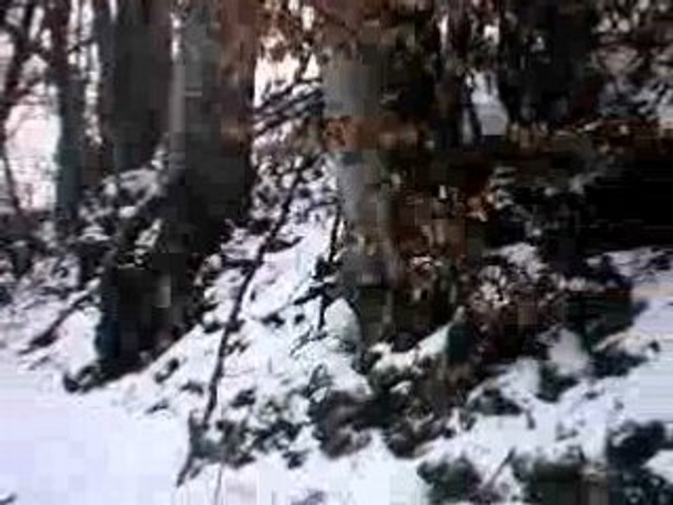 Vtt en neige caméra embarquée