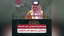 وزير الخارجية السعودي: غياب المسائلة لإسرائيل يشجعها على التصعيد