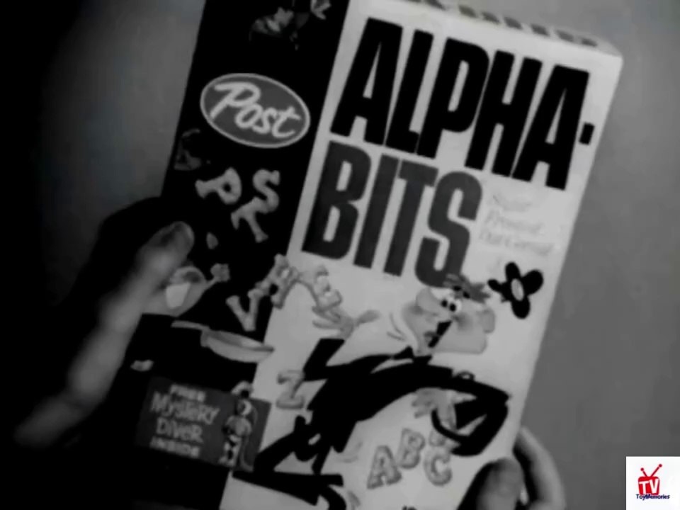 1960s Alpha Bits cereal TV commercial - deep sea diver toy