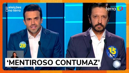 Marçal e Nunes trocam acusações durante debate na Record: ‘Quem foi preso foi você’