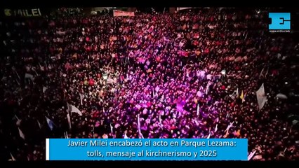 Milei encabezó el acto en Parque Lezama