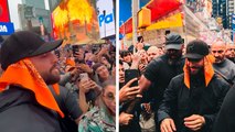 Maluma sorprende a sus fans en Times Square, Nueva York y promete más 'conciertos improvisados'