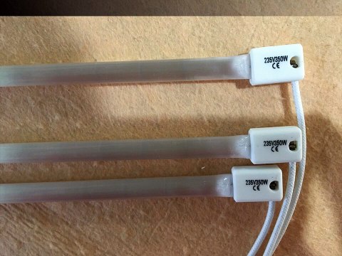 Full spectrum emitter spare parts infrared sauna spare parts 300w infrared sauna 500w 625mm halogen