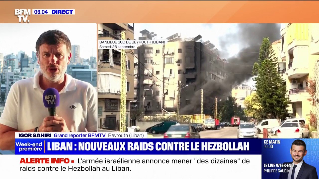 L'armée israélienne annonce mener "des dizaines" de raids contre le Hezbollah au Liban