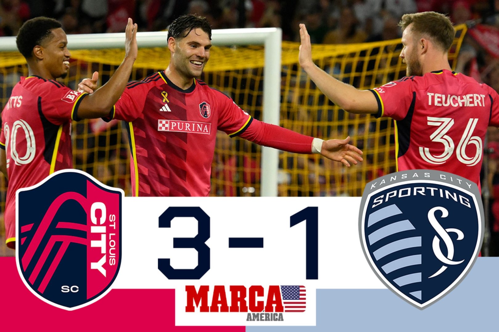 Mound City suma tres puntos | St. Louis City 3-1 Sporting KC | Goles y jugadas | MLS