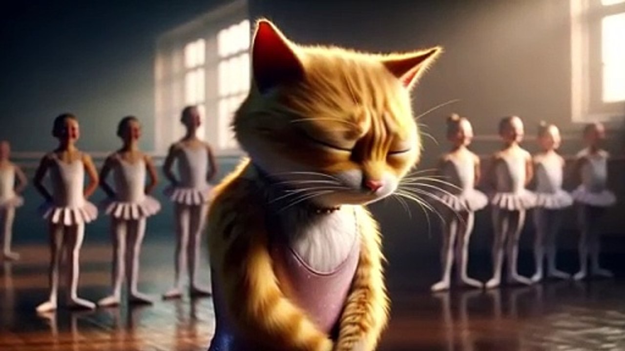 From Bullied to Brilliant Sad Cat Who Loves to Dance Becomes a Star!  #cat #cute #ai (Never Give Up)