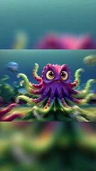 Dancing Under the Sea_ Octopus and Larva Fun