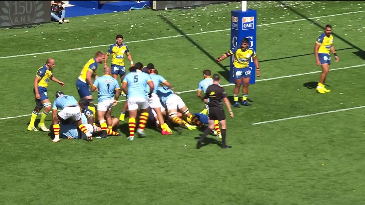 TOP 14 - Essai de Antoine AUCAGNE (USAP) - USA Perpignan - ASM Clermont