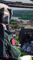 Beautiful City View from Helicopter Cockpit