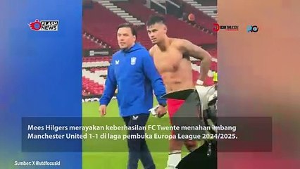 Mees Hilgers Banggakan Indonesia, Kibarkan Merah Putih di Old Trafford