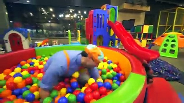Blippi Visits an Indoor Playground (Kinderland) @Blippi _ Moonbug Fun Zone_ Blippi