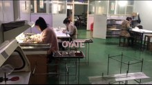 Workers are making infrared heating tubes ruby quartz heating lamps