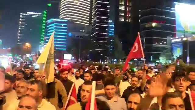 İstanbul-Hizbullah Lideri Hasan Nasrallah'ın öldürülmesi İsrail Başkonsolosluğu önünde protesto edildi