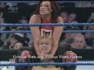 Victoria w/ Natalya vs Cherry w/ Michelle McCool