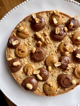 Cookie Géant Cacahuète & Chocolat au Lait avec Praliné Cacahuète | Recette Inspirée de Cédric Grolet