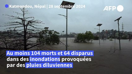 Népal: au moins 104 morts et 64 disparus dans des inondations