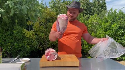 Baked bull meat with perfect pilaf! How to cook delicious bull shins_